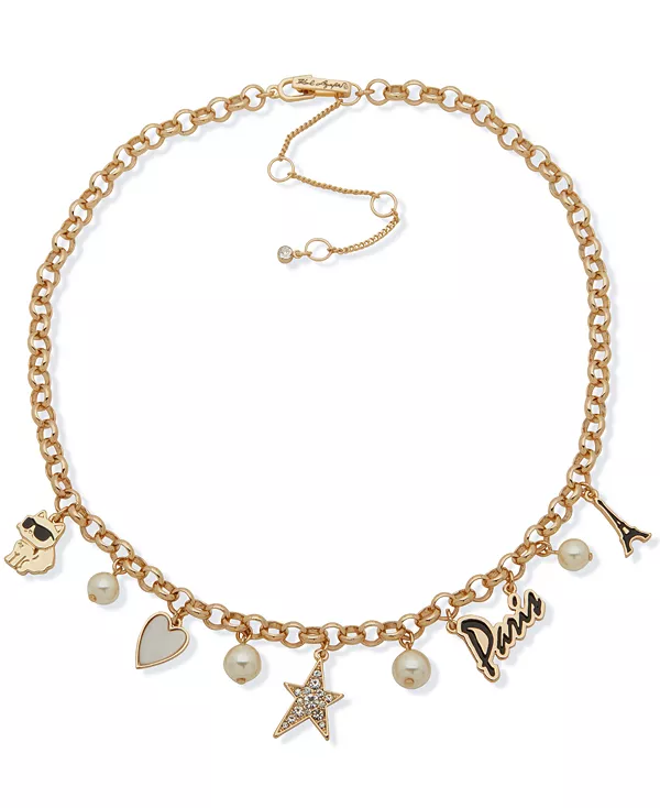 

Ожерелье с подвеской-подвеской из нескольких камней Karl Lagerfeld Paris, white