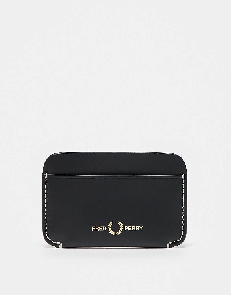 

Визитница Fred Perry из черной кожи