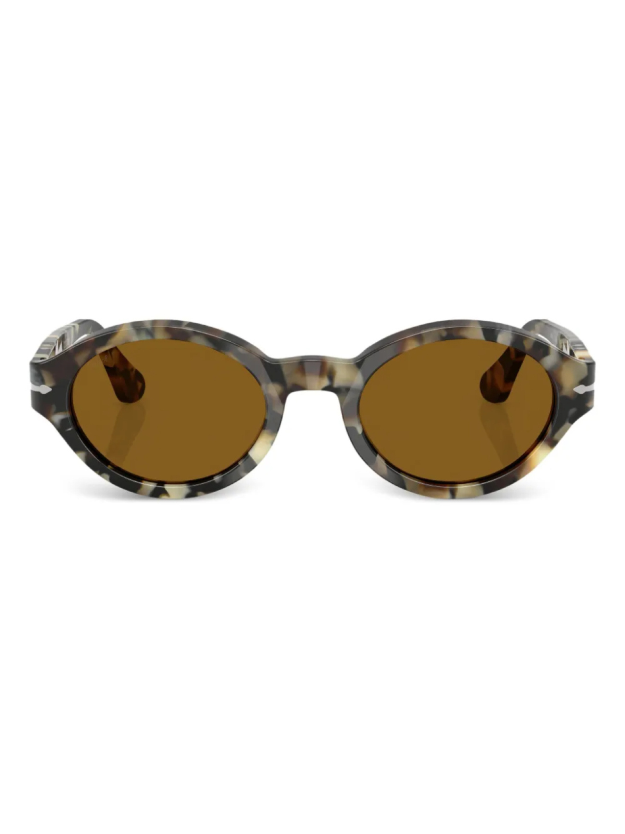 

Persol round-frame солнцезащитные очки, коричневый