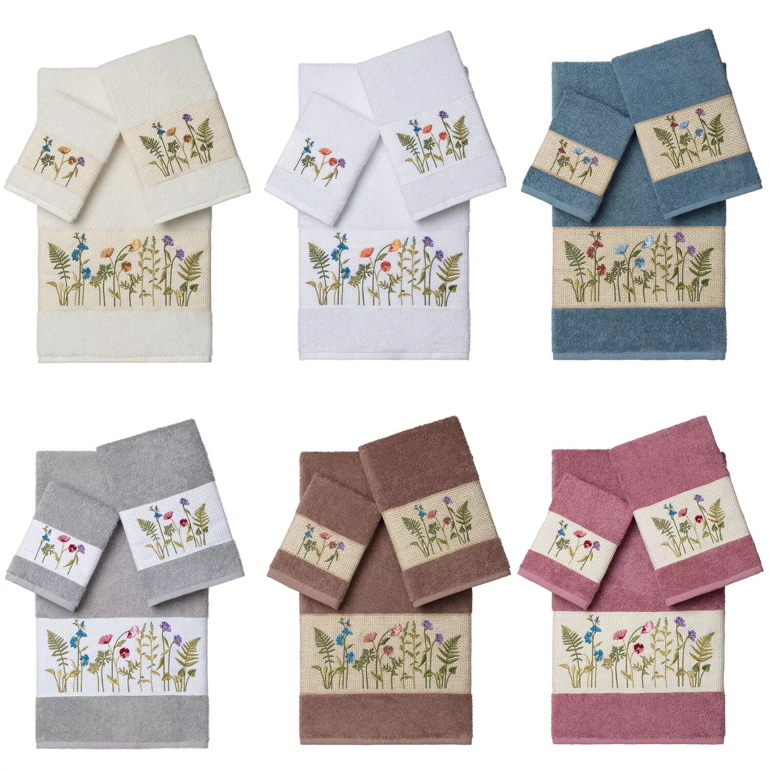 

Linum Home Textiles Serenity Набор украшенных банных полотенец из 3 предметов, светло-серый