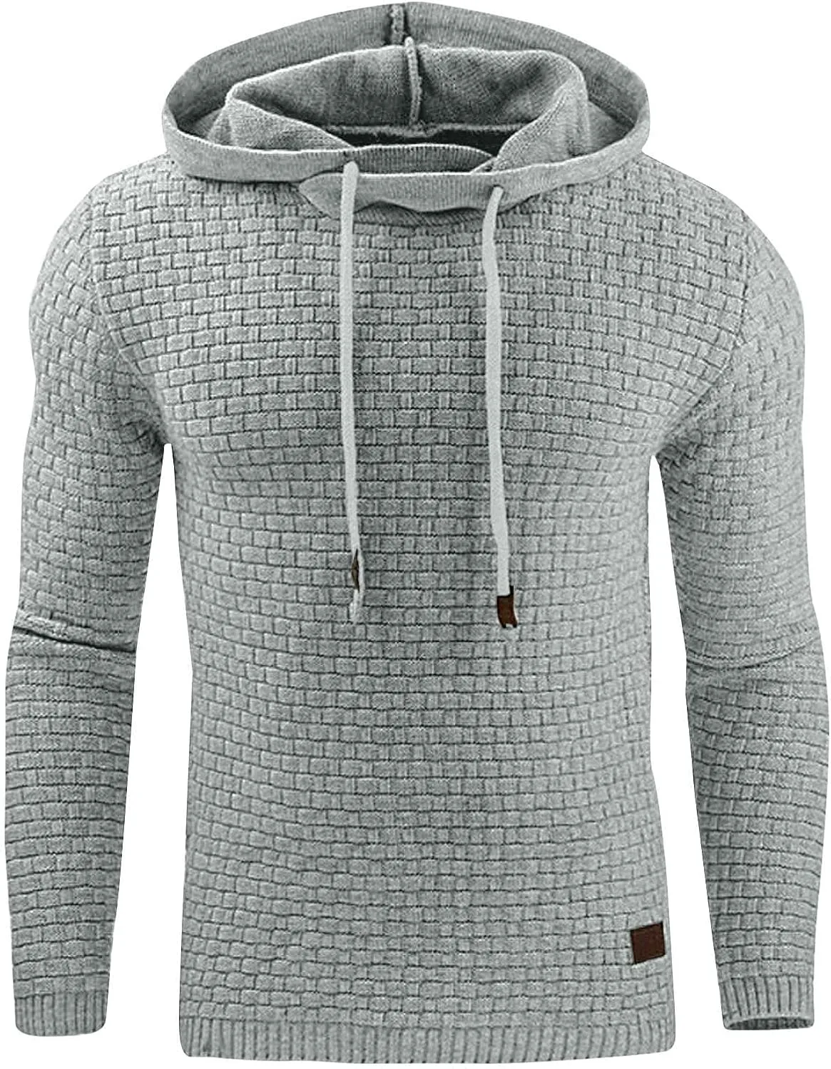 

Мужской худи свитер с кабельной вязкой XUNRYAN