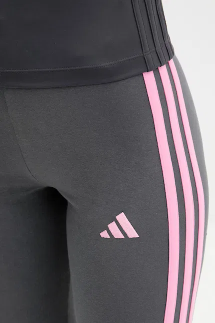Леггинсы из эластичного хлопка Adidas, серый — фото 4
