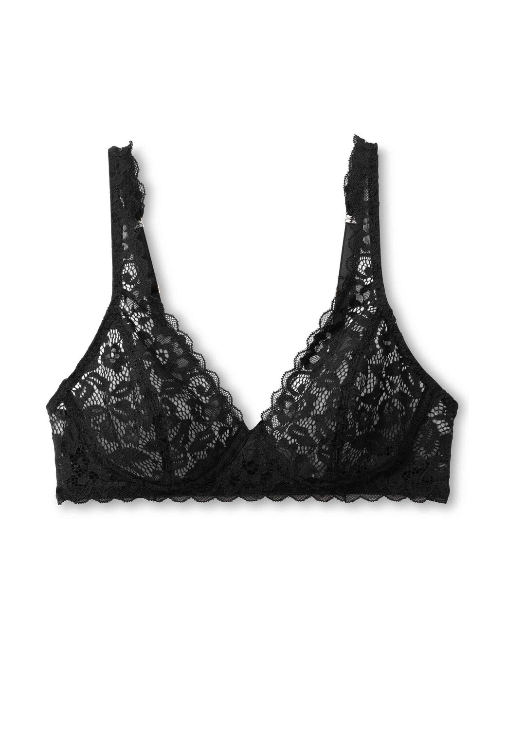 

Женский кружевной бюстгальтер без косточек Natural Comfort CALIDA, черный