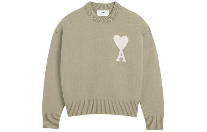 

Парижский логотип Ami De Coeur Детальный свитер AMIPARIS, Зеленый
