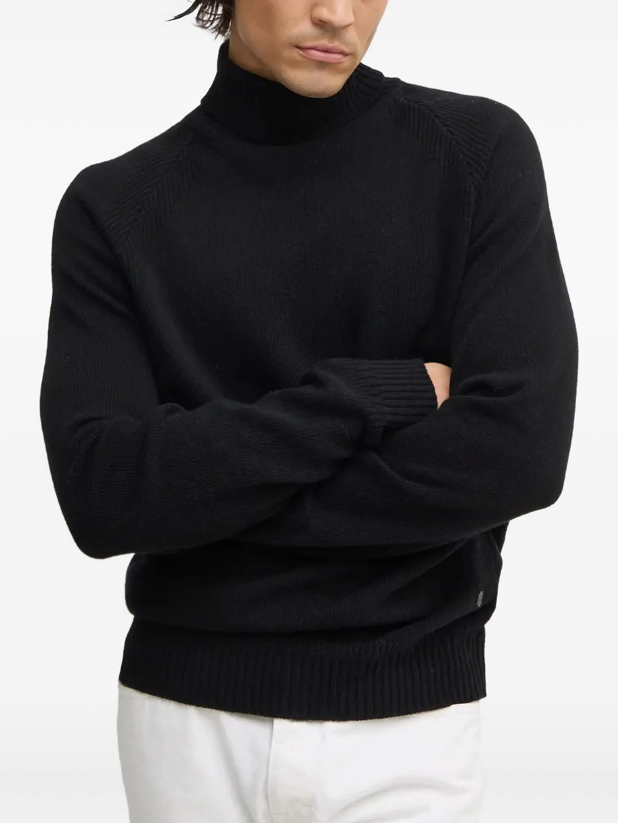 

Свитер с круглым вырезом и логотипом-бляшкой Liu Jo, черный