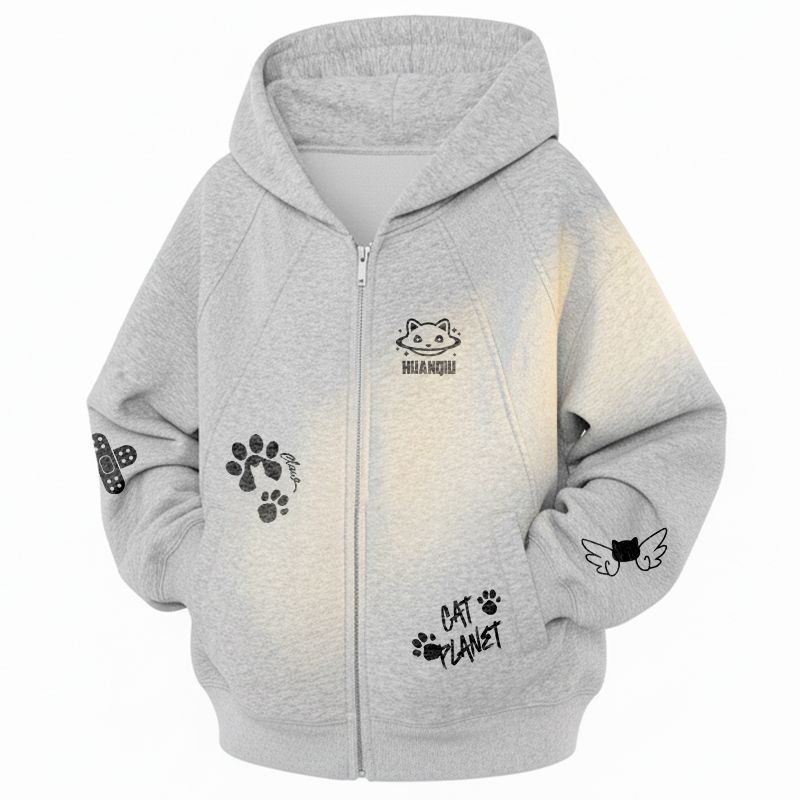 

Толстовка Unisex Hooded Thickened Cardigan HUANQIU, светло-серый