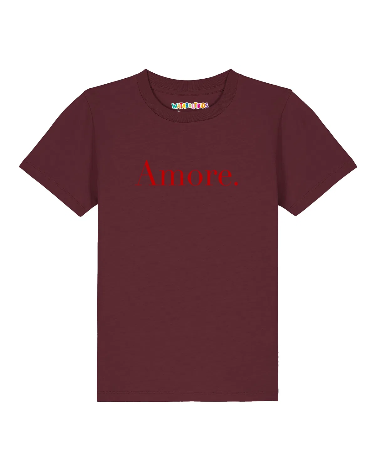 Футболка с принтом, Wat? Apparel, бордовый — фото 2