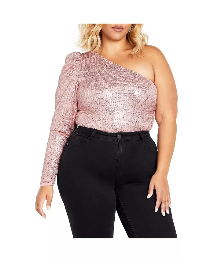 

Боди размера Plus Katelyn CITY CHIC, розовый