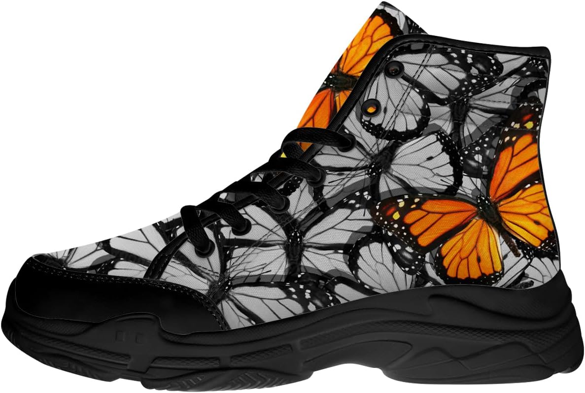 

Женские высокие кеды-бабочки, кружевные кроссовки на платформе из канвы Generic, оранжевый