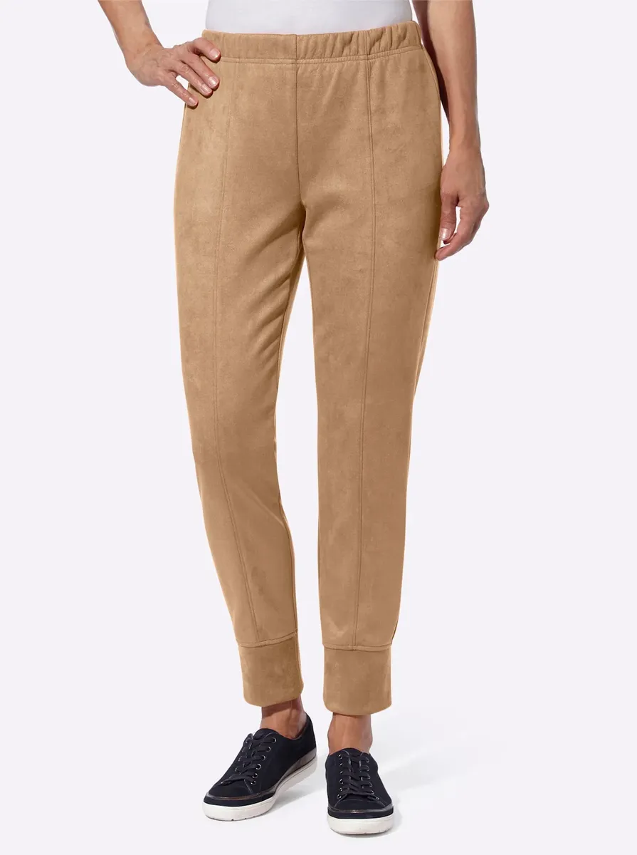 

Брюки без застежки Classic Basics, цвет Camel