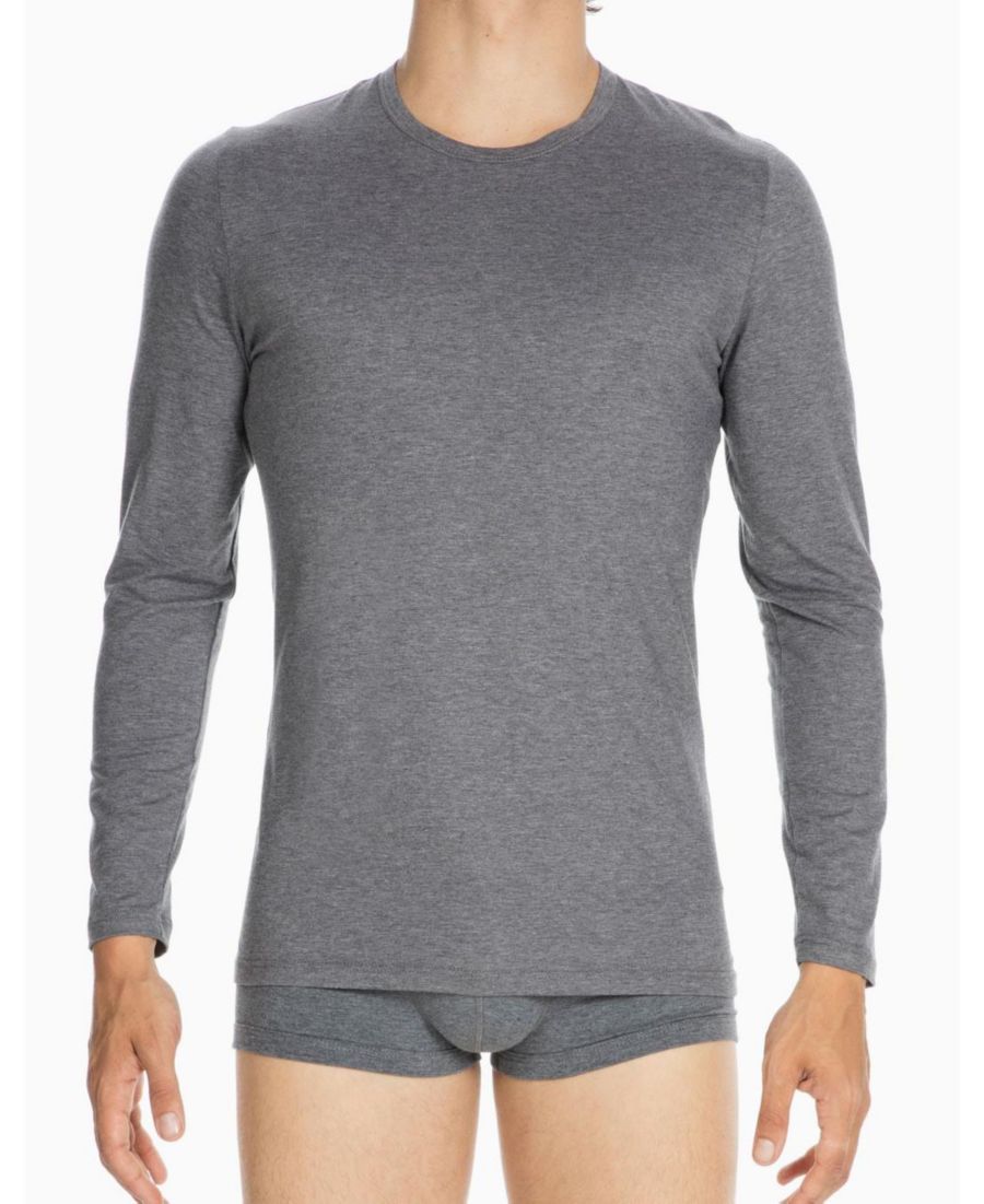 

Мужская классическая футболка с круглым вырезом и длинными рукавами HOM USA, Grey, Серый, Мужская классическая футболка с круглым вырезом и длинными рукавами HOM USA, Grey