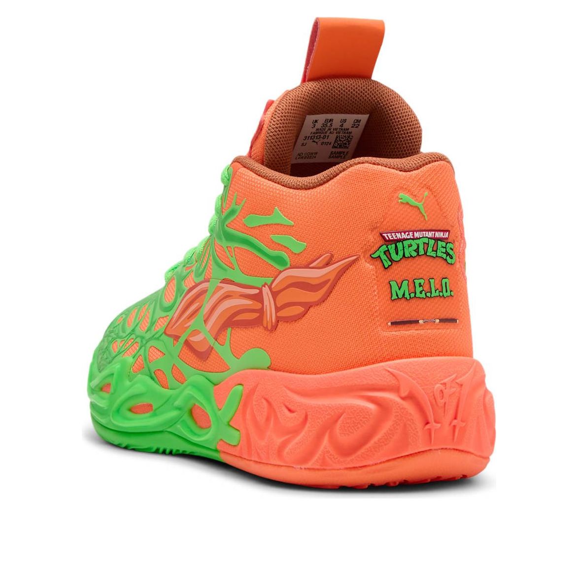 (GS) Puma x Teenage Mutant Ninja Turtles LaMelo Ball MB.04 'Leonardo & Michelangelo' — фото 4