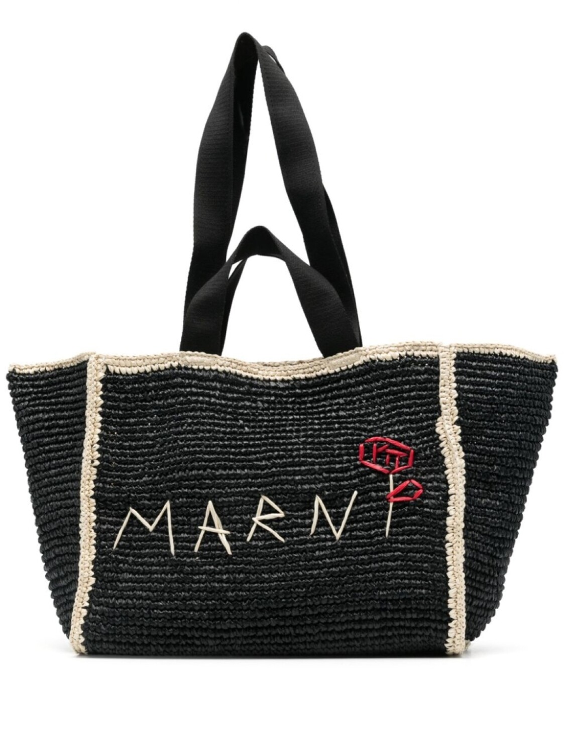 

Marni сумка-тоут Sillo в технике макраме, черный