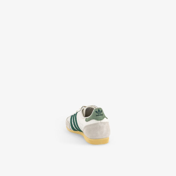 Кроссовки кожаные Adidas Japan, белый / зеленый — фото 4