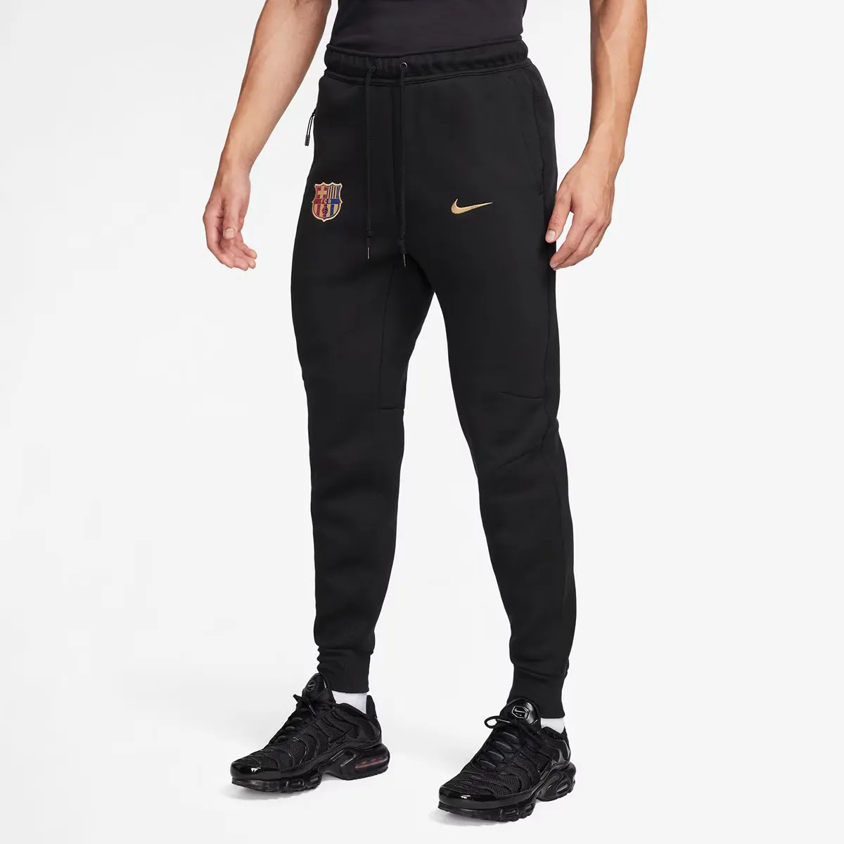 

ФК Барселона мужские брюки 2024-2025 Tech Fleece Nike, чёрный