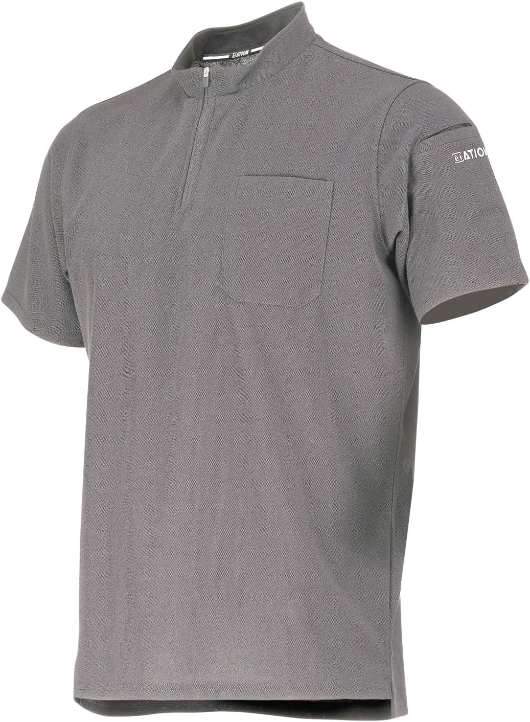 

Футболка-поло Esho 6903 с коротким рукавом (на молнии). Быстросохнущая, с защитой от УФ-излучения, дезодорирующая, из быстросохнущего пике Ation, серый