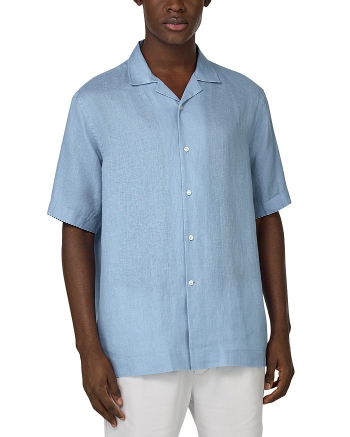 

Рубашка из льна Regular Fit Boggi Milano, синий