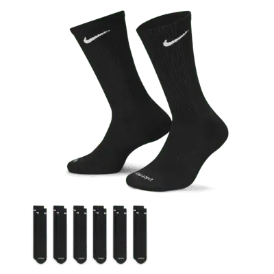

Носки Nike Everyday Plus Cushioned Training Crew (6 шт), черный/белый