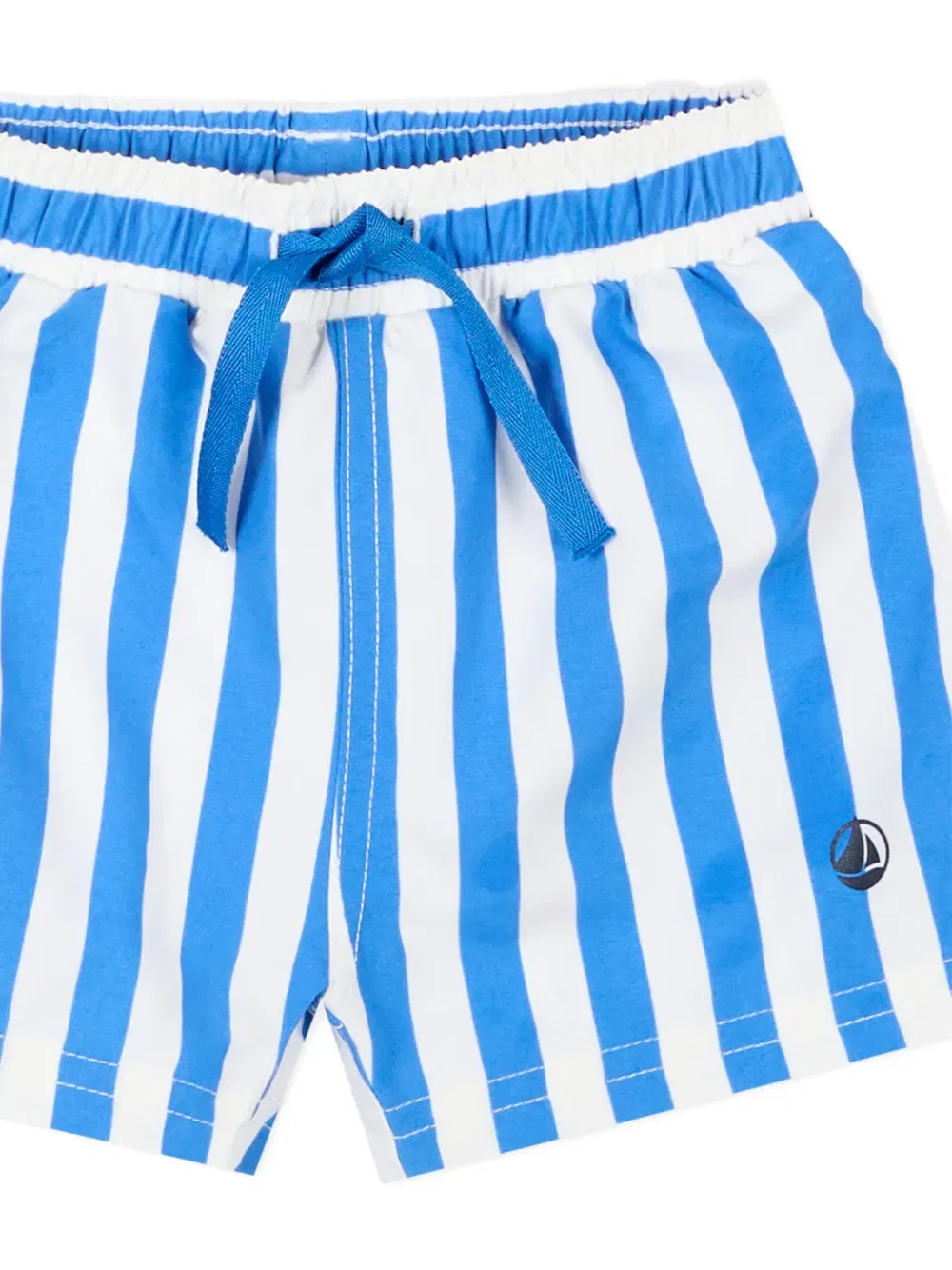 Полосатые плавательные шорты Petit Bateau, синий — фото 3