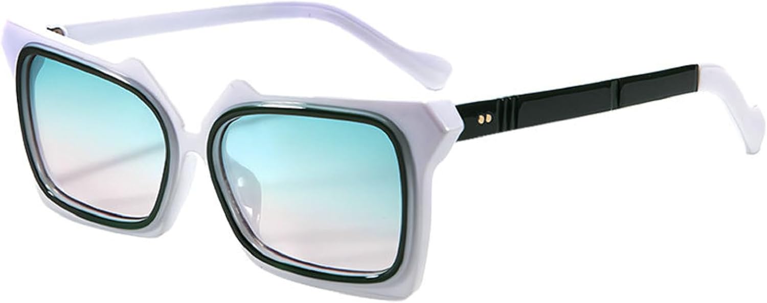 

Модные маленькие прямоугольные солнцезащитные очки с леопардовым принтом для женщин, ретро-очки для мужчин, трендовые квадратные солнцезащитные очки UV400 6206 Melrose, White