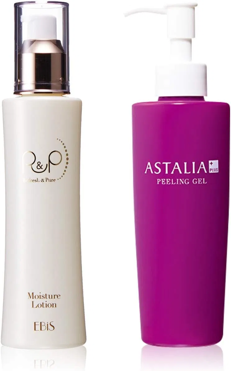 Набор Ebis — Лосьон и пилинг-гель Moisture Lotion 125 мл и Astalia Peeling Gel DX 200 г