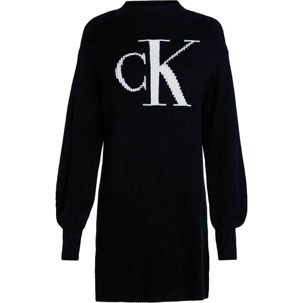 

Платье Calvin Klein J20J222294 long sleeve short, черный