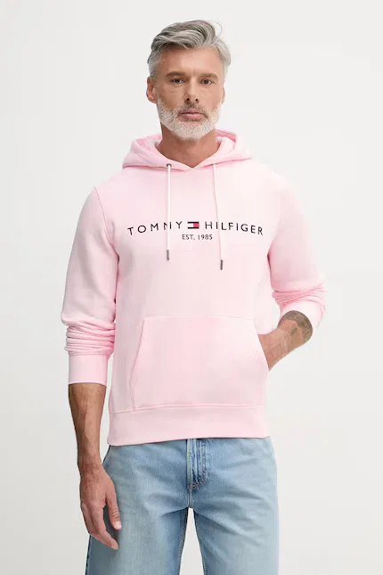 Худи мужское с капюшоном Tommy Hilfiger, розовый
