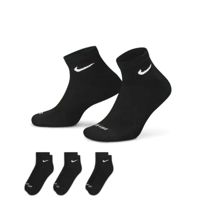 Носки Nike Everyday Plus Cushioned Training Ankle (3 шт), черный/белый