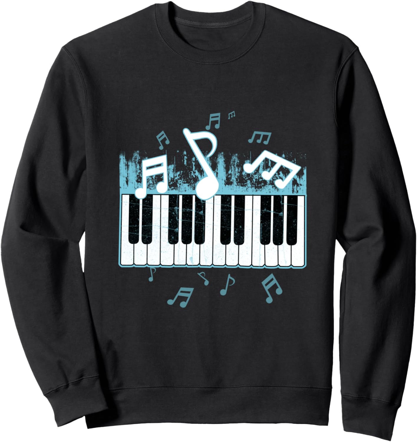 

Толстовка с изображением фортепиано, клавиатуры и музыкальных нот Piano Piano Player Gifts, черный