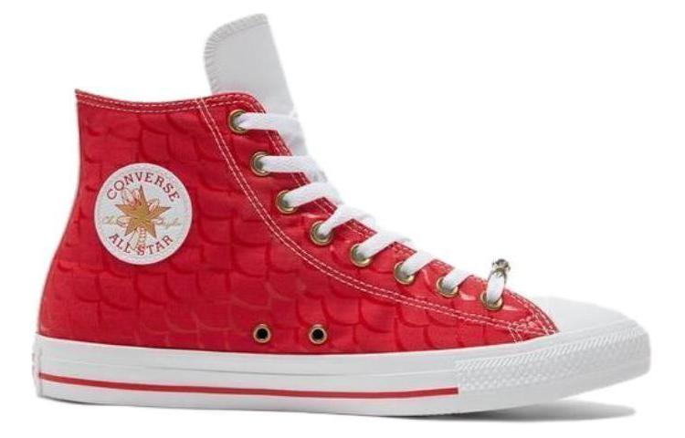 Converse Чак Тейлор Олл Стар Хай Топ 'Ред' — красно-белые, цвет Red White — фото 2