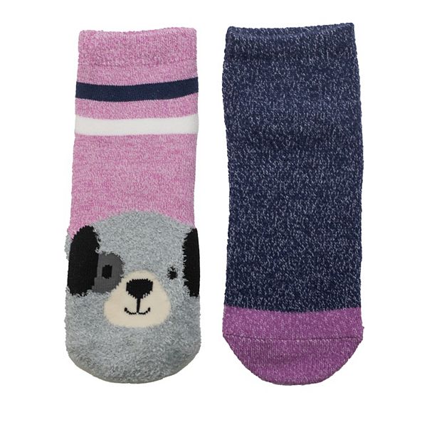 Детские тапочки-носки с подкладкой из плюша 2 шт Cuddl Duds, Dog — фото 2