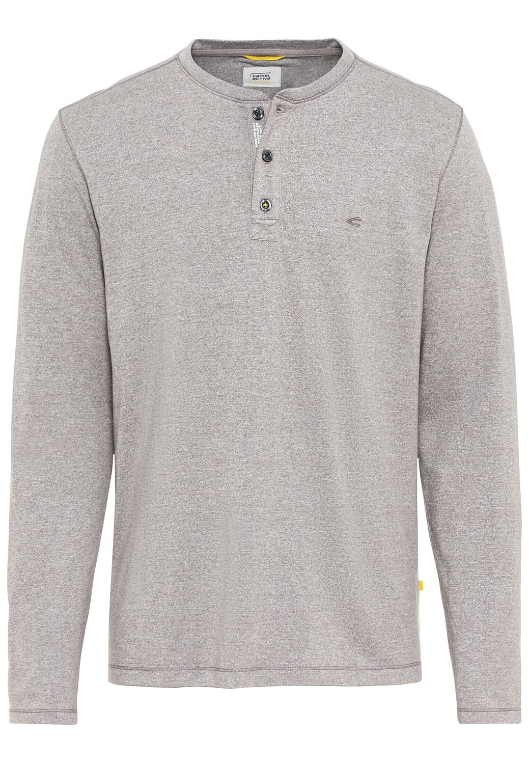 

Футболка Camel Active Langarm Henley aus nachhaltigen Baumwollmix, серый