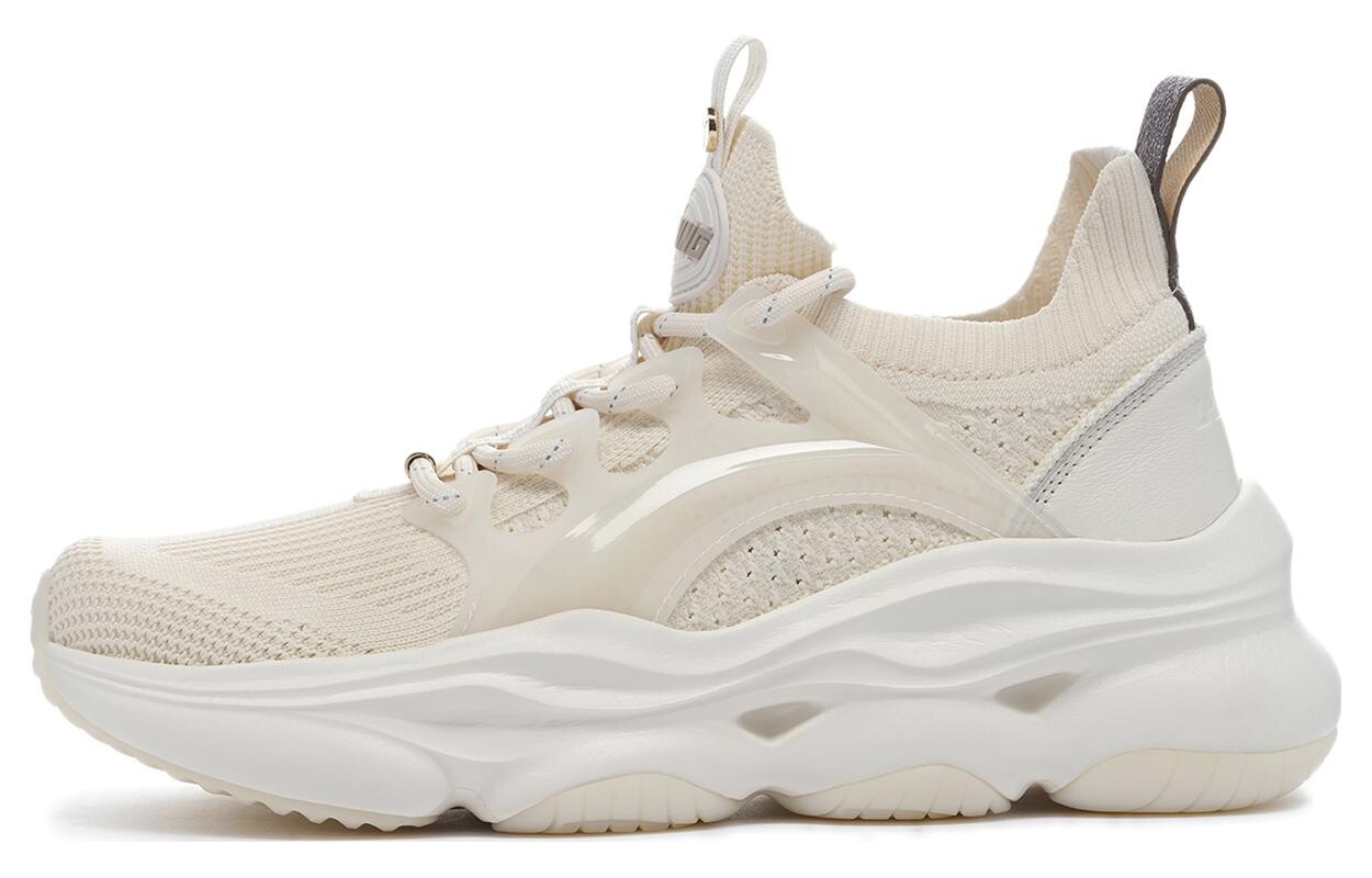 

LI-NING 1990 1990 Lifestyle Shoes Women's Mid-top Off White