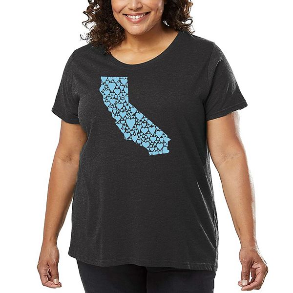 

Футболка с принтом California Hearts для женщин plus size La Pop Art, Grey, Серый, Футболка с принтом California Hearts для женщин plus size La Pop Art, Grey