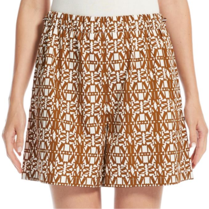 

Шорты с принтом Taiga All Over Logo MaxMara, tobacco