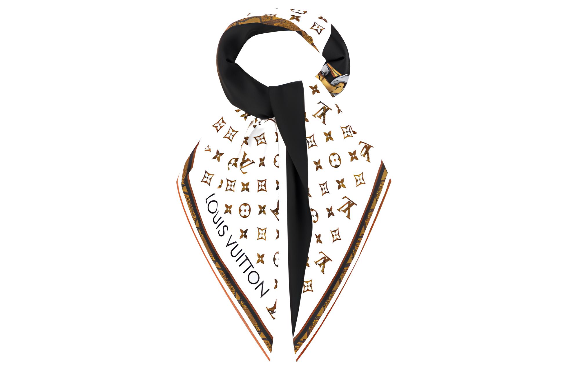 

LOUIS VUITTON Монограмма Шелковый Платок Женский Белый, White