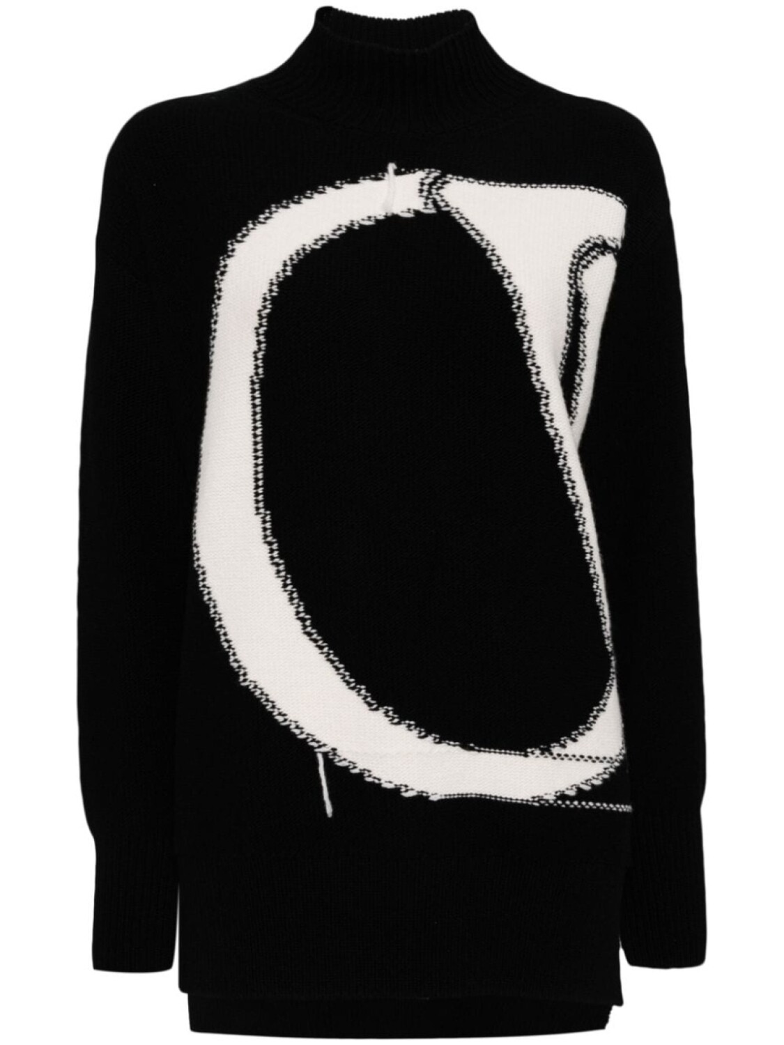 

Свитер с высоким воротником и логотипом Off-White, черный
