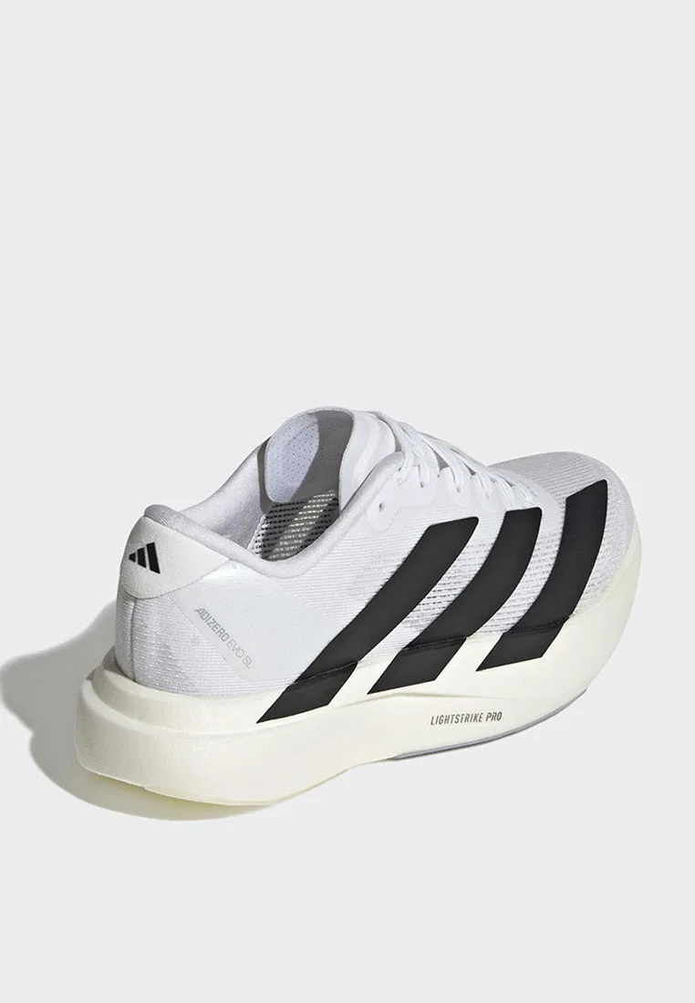 Кроссовки беговые, для юниоров, Adizero Evo SL, Adidas, белый/черный/серый — фото 3