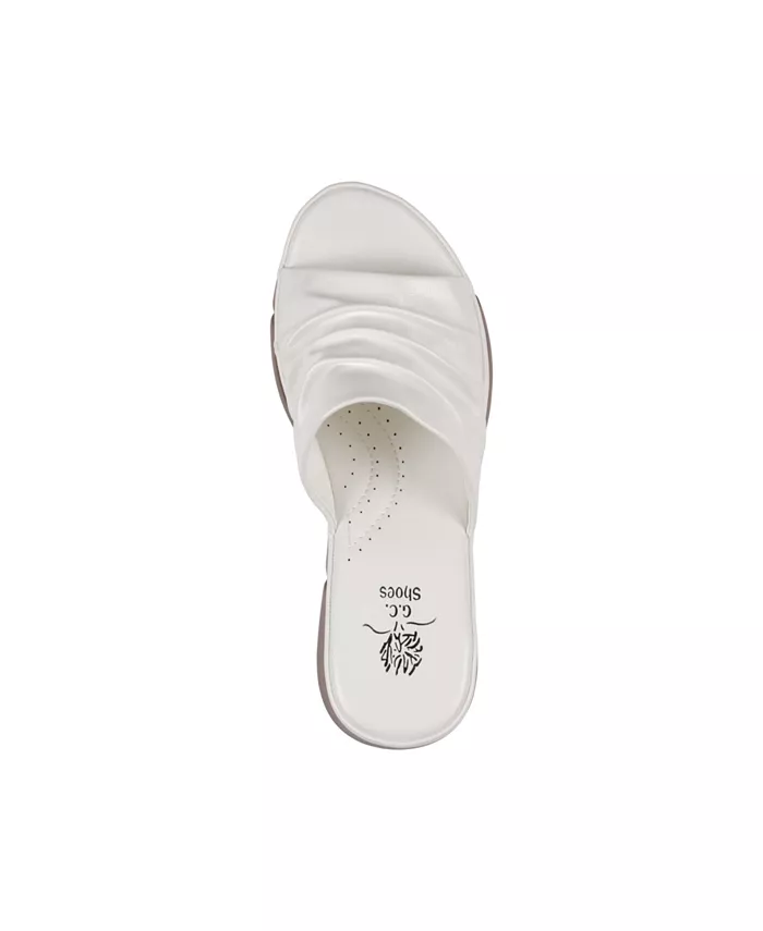 Женские сандалии-слипоны Nora на платформе GC Shoes, белый — фото 4