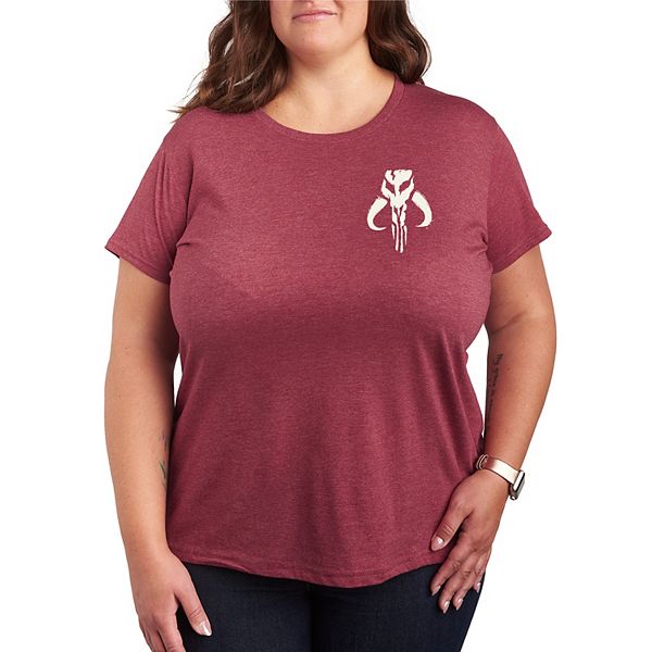 

Футболка с принтом The Mandalorian Plus size Star Wars, Heather Dark Red