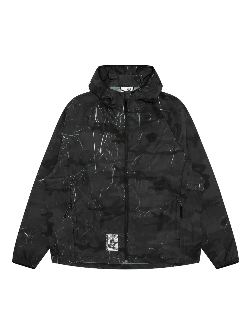 

Куртка с капюшоном и камуфляжным принтом AAPE BY *A BATHING APE, черный