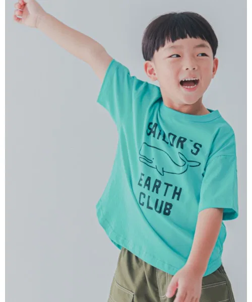 Детская футболка EARTH CLUB 2nd круглая горловина слоновая кость — фото 4