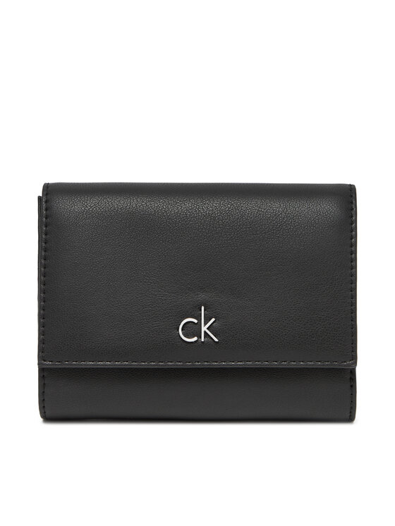 

Маленький женский кошелек Ck Re-Lock Medium Trifold LV04F1035G Calvin Klein, черный