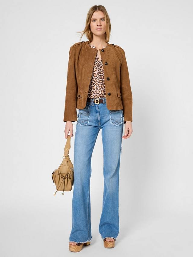 

Замшевая куртка роберте Gerard Darel, цвет Straw