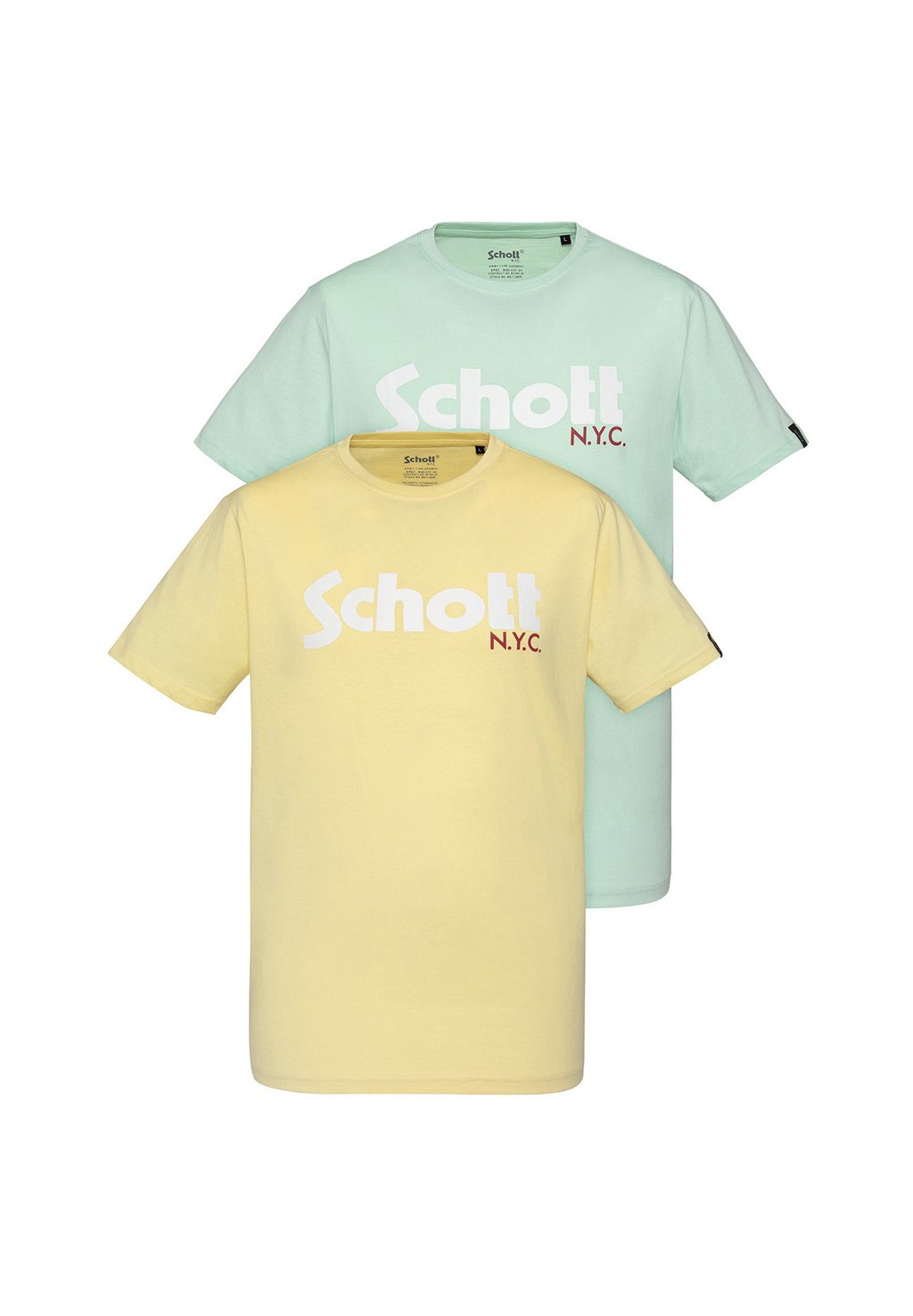 

Футболка с принтом PACK OF 2 LOGO Schott, желтый