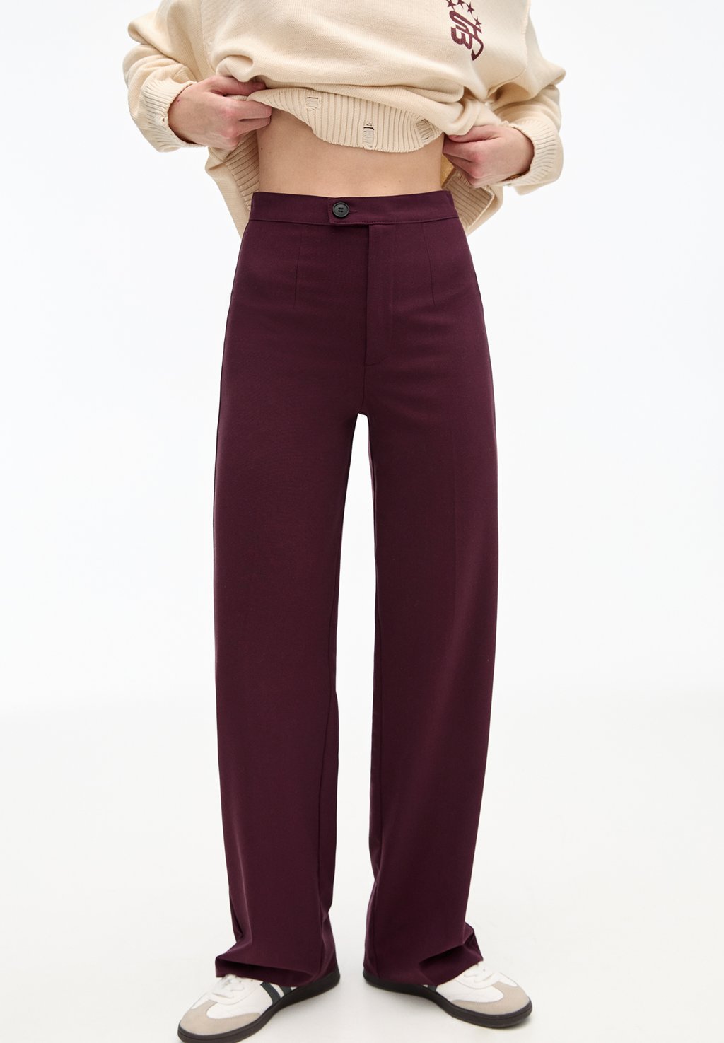 

Брюки STRAIGHT-LEG DARTED -SMART PULL&BEAR, бордовый