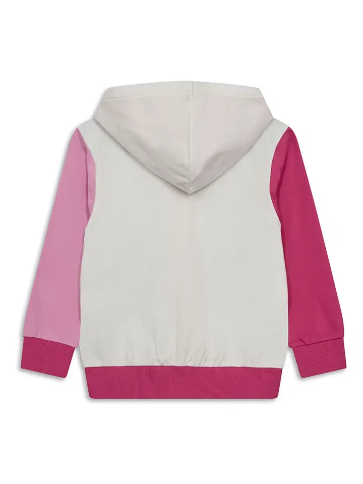 Толстовка с капюшоном, цвет-блок, LEGO, кремовый/розовый — фото 2
