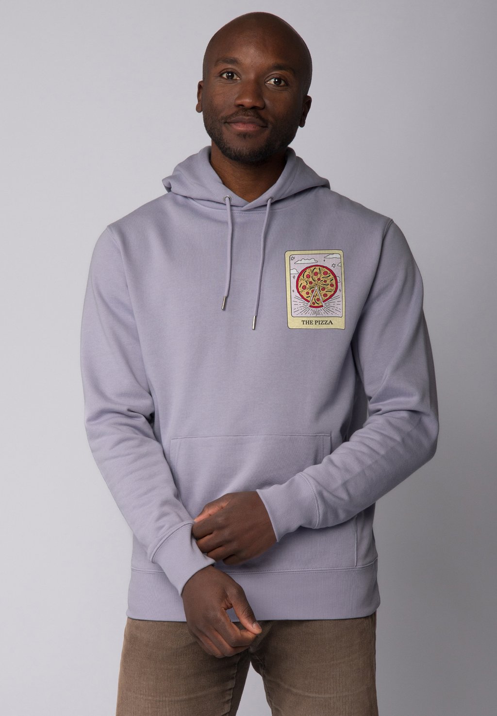 

Толстовка с капюшоном TAROT THE PIZZA watapparel, фиолетовый