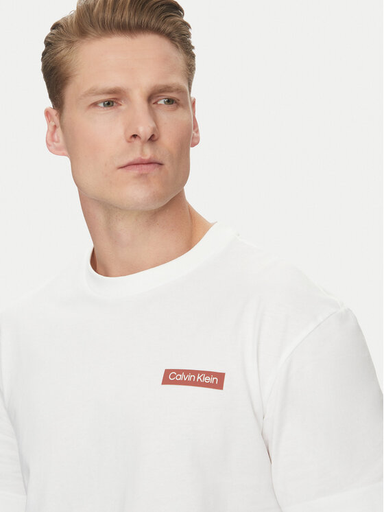 Футболка обычного кроя Overlay Print K10K114158 Calvin Klein, белый — фото 4