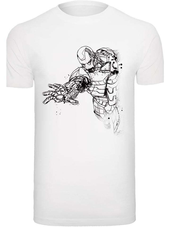 

Футболка F4NT4STIC Marvel Avengers Iron Man Mono Line, белый